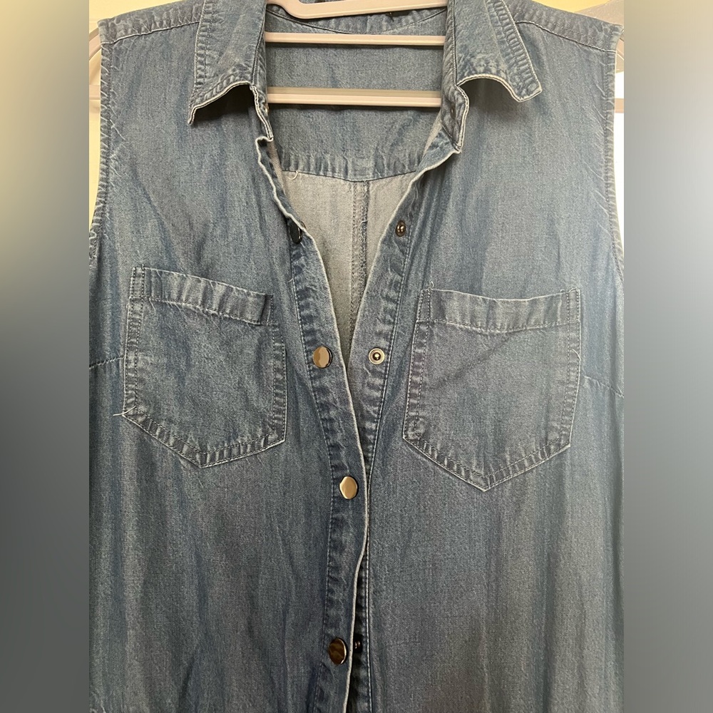 Super soft denim jumpsuit - Picture 5 of 6